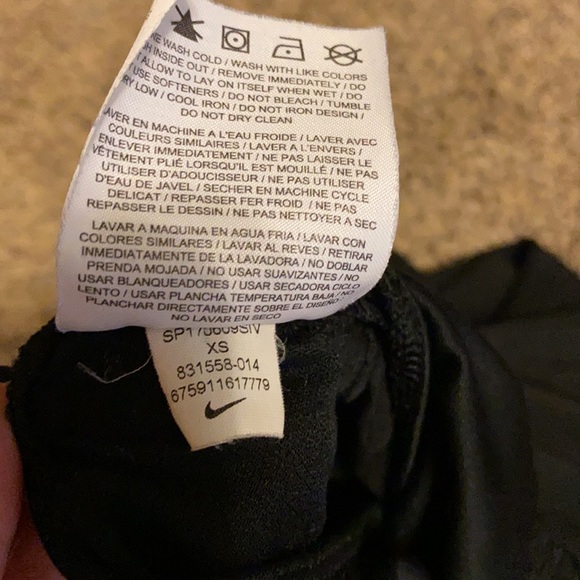 All black XS Nike athletic shorts - Picture 3 of 5